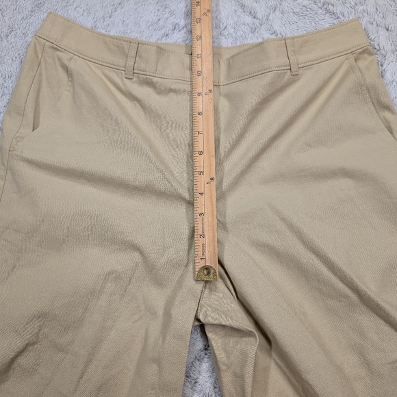 J. Crew Pants Womens 12 Beige Khaki Full Length Wide Leg Trouser Cotton Blend - Picture 7 of 12